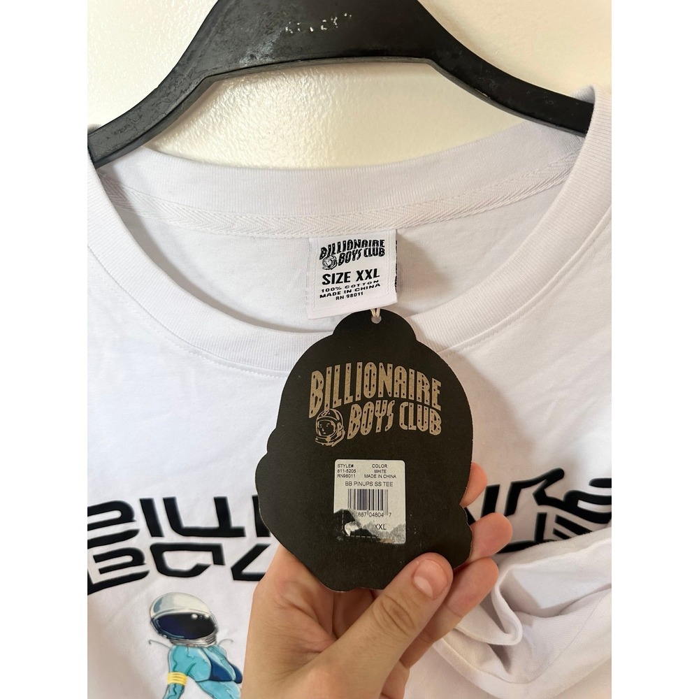 NWT Billionaire Boys Club White Pinup Girls Short Sleeve T-Shirt XXL - Picture 7 of 7